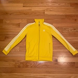 Adidas Yellow/Gold Zip Up Track Jacket